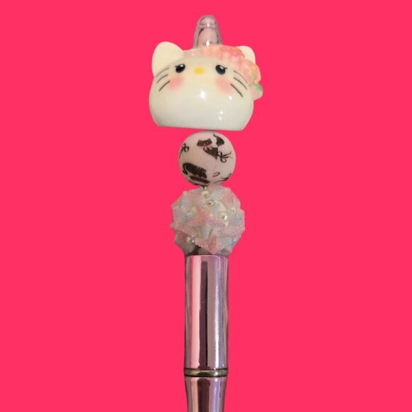 HELLO KITTY WRITING PEN~ HAND DESIGNED...NEW! - Picture 3 of 3